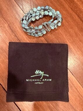 NEW Michael Aram Molten Bracelet Sterling Silver 925 & Pearls beads luxury